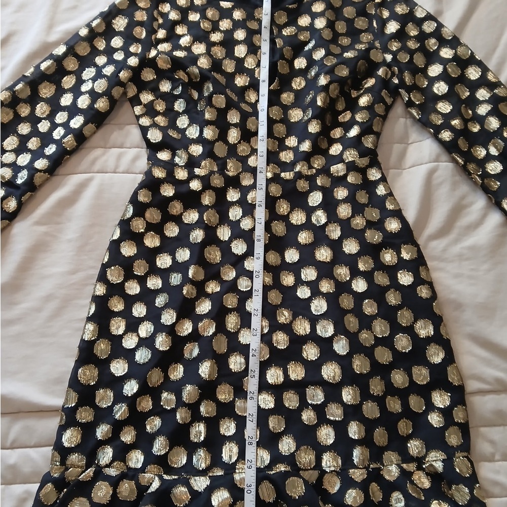 For Love And Lemons Black and Gold Long Sleeve Dress - Picture 8 of 11